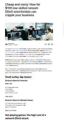 Security Boulevard headline: Cheap and nasty, how low-skilled ransom DDoS extortionists can cripple your business