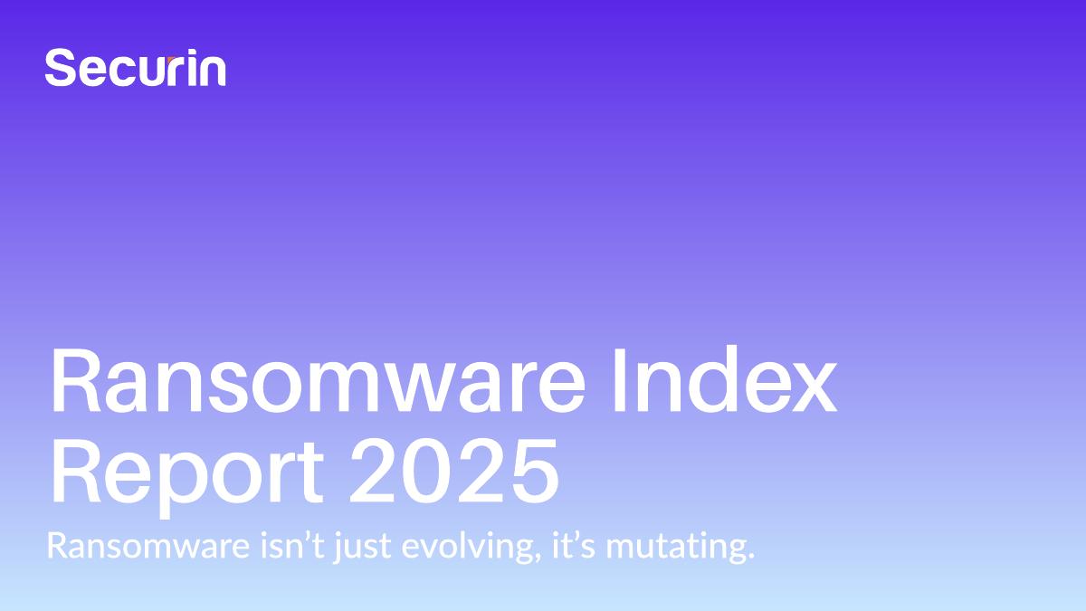 Cover of Securin Ransomware Index Report 2025